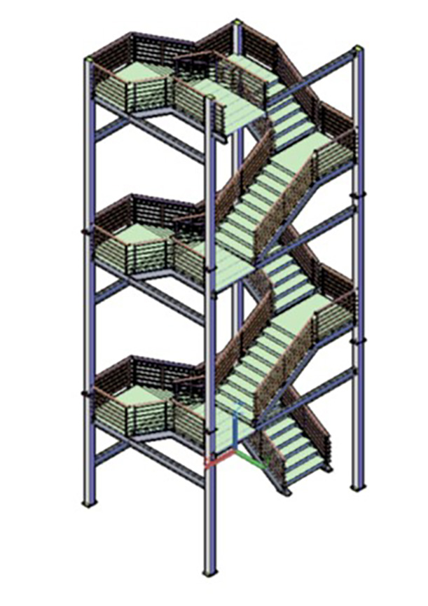 Esquema de las escaleras de UDELAR