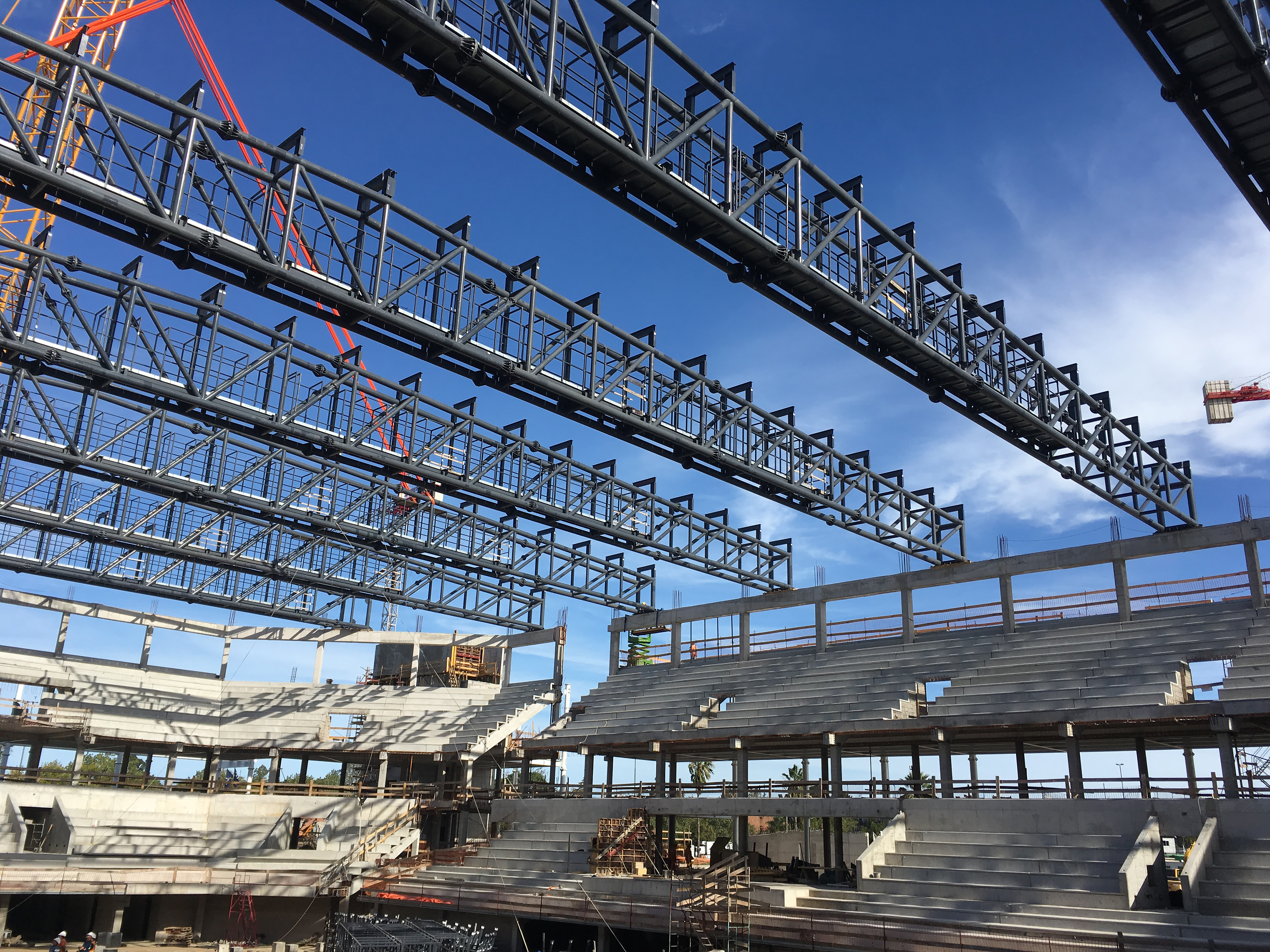 Imágen de la estructura del Antel Arena
