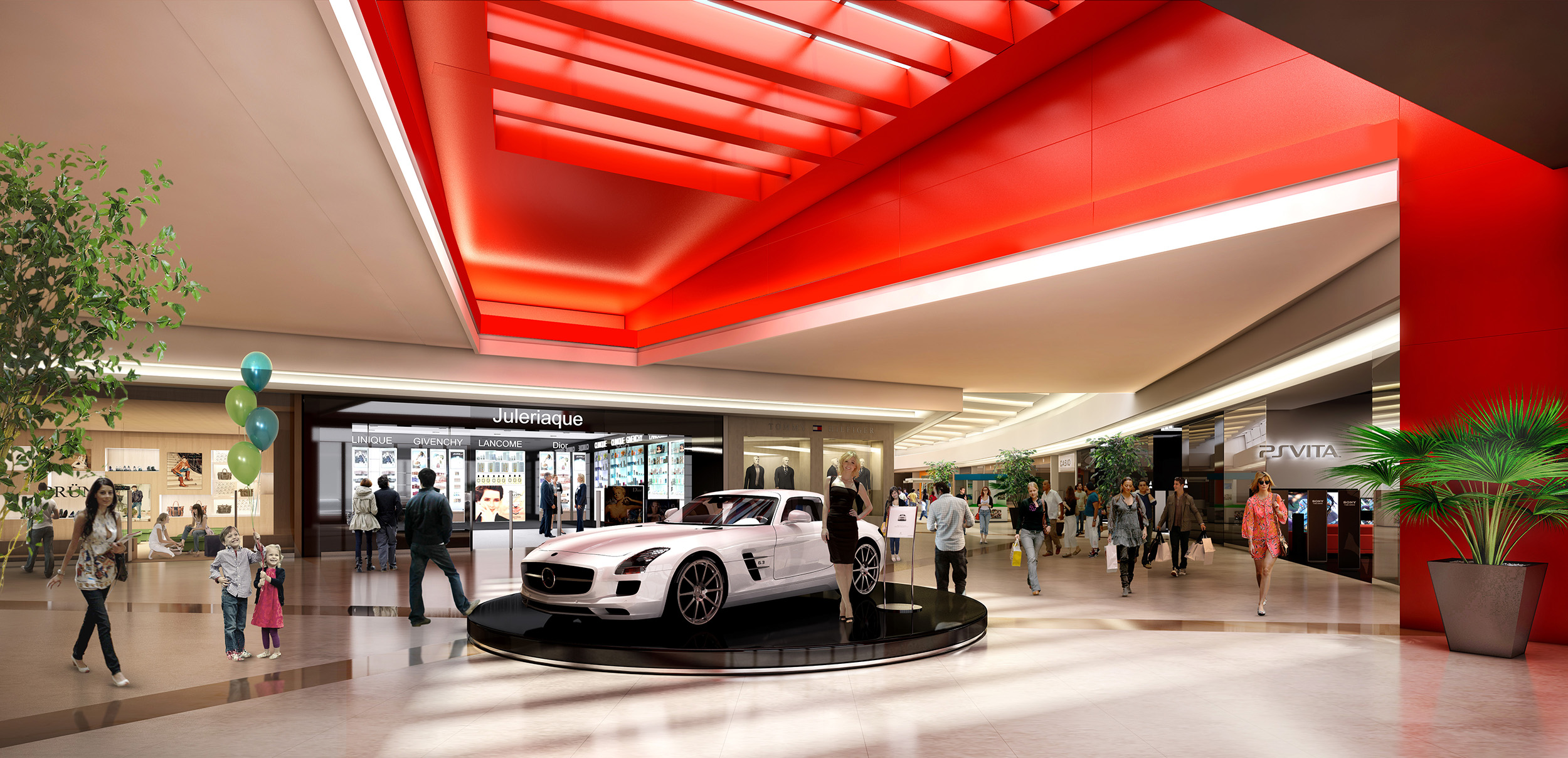 Imágen de la estructura del shopping Melancia en Rivera